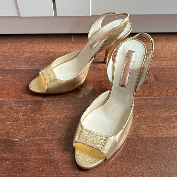 Rupert Sanderson gold heels - Picture 1 of 4